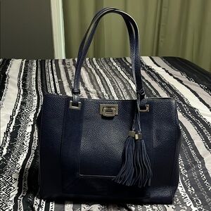 Elegant Navy Blue Tote Bag ECU